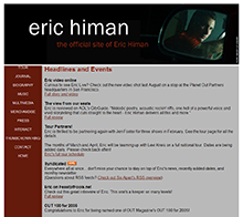 Screen capture of Eric Himan's homepage