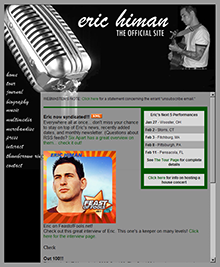 Screen capture of the redesigned homepage from 2005