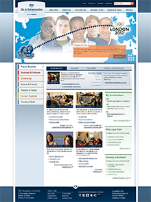 Screen capture of the 2010 redesign of the homepage