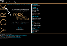 Screen capture of the York website homepage